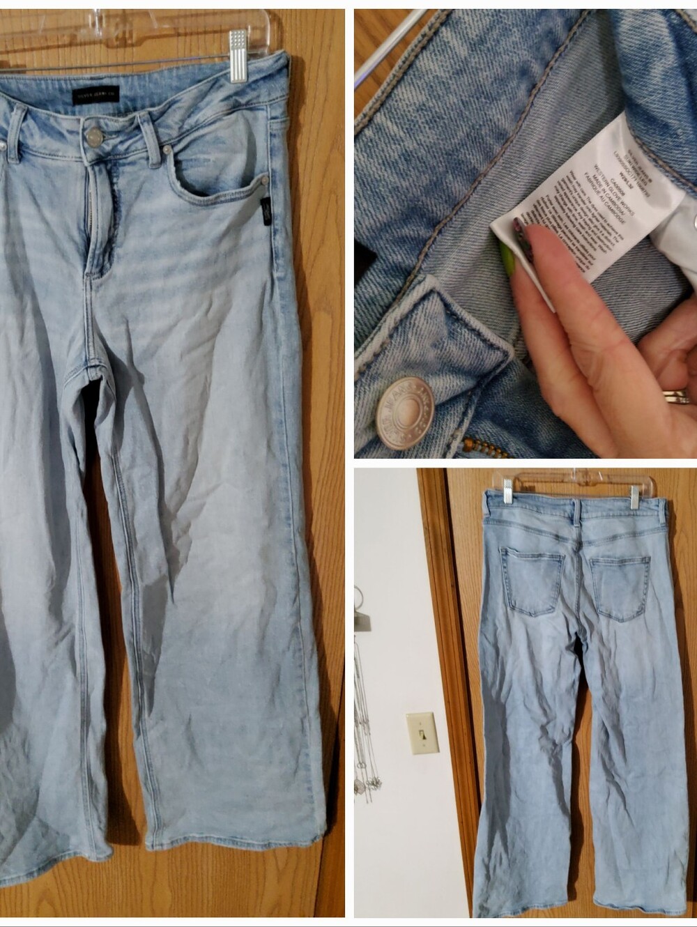 Silver Brand Light Wash Women's Jeans - Light Blue Wide Leg